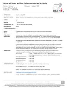 Mouse IgG-heavy and light chain cross-adsorbed Antibody Donkey Polyclonal Conjugate  DyLight® 800