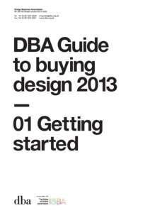 DBA Guide to buying design 2013 — 01 Getting started
