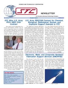 SCIENCE AND TECHNOLOGY CORPORATION  NEWSLETTER ... An Innovative Advanced Technology Company Vol. 19, No. 1