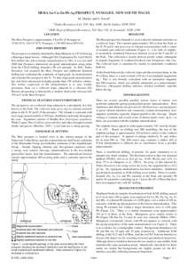 HERA Au-Cu-Zn-Pb-Ag PROSPECT, NYMAGEE, NEW SOUTH WALES M. Skirka1 and V. David2 1 2  Triako Resources Ltd., P.O. Box 1048, North Sydney, NSW 2059