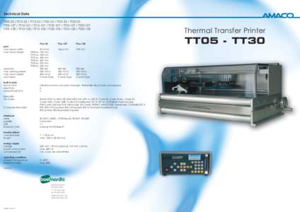 Thermal Transfer Printer TT05 - TT30