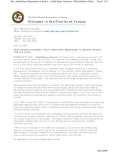 United States Department of Justice Tax Division / Internal Revenue Service / Fraud / Tax protester history in the United States / Robert Clarkson / Taxation in the United States / Law / Tax evasion