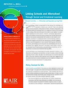 BEYOND the BELL at American Institutes for Research  Linking Schools and Afterschool