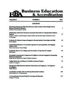 Business Education  E BA & Accreditation