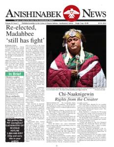 Page 1  Volume 24 Issue 5 Published monthly by the Union of Ontario Indians - Anishinabek Nation