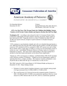 Consumer Product Safety Commission / Consumer Product Safety Improvement Act / U.S. Consumer Product Safety Commission / Hal Stratton / CPSC / Government / Politics of the United States / ATVs / All-terrain vehicle / 110th United States Congress