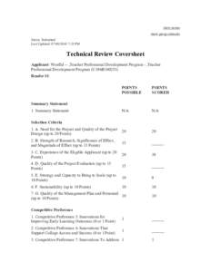 show names show group subtotals Status: Submitted Last Updated: [removed]:35 PM  Technical Review Coversheet