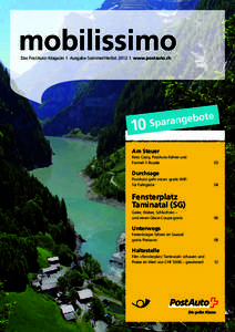 Das PostAuto-Magazin l Ausgabe Sommer/Herbst 2012 l www.postauto.ch  10 e