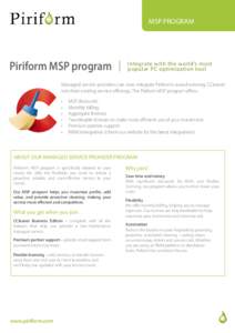 MSP PROGRAM  Piriform MSP program | Integrate with the world’s most popular PC optimization tool