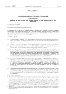 RÈGLEMENT  DÉLÉGUÉ  (UE)  NoDE  LA  COMMISSION  -  du  20  octobre  2014  -  établissant  un  plan  de  rejets  pour  certaines  pêcheries  de  petits  pélagiques  dans  la  mer  Méditerranée