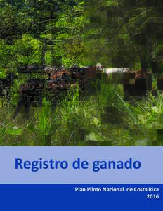 Registro de ganado Plan Piloto Nacional de Costa Rica 2016 2
