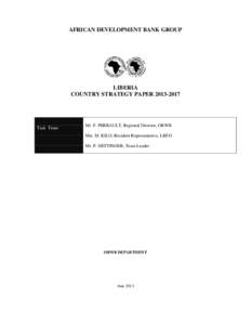 Liberia[removed]Country Strategy Paper