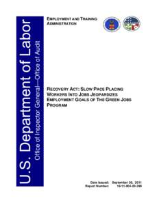 Office of Inspector General—Office of Audit  EMPLOYMENT AND TRAINING