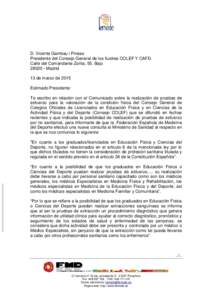 Carta presidente COLEF-CAFD