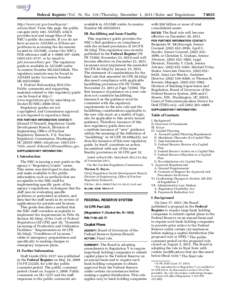 Federal Register / Vol. 76, No[removed]Thursday, December 1, [removed]Rules and Regulations http://www.nrc.gov/reading-rm/ adams.html. From this page, the public can gain entry into ADAMS, which provides text and image file