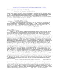 Southern Campaign American Revolution Pension Statements & Rosters Pension Application of Edward Harbert S15448 Transcribed and annotated by C. Leon Harris [A note on the pension certificate states, “original papers se