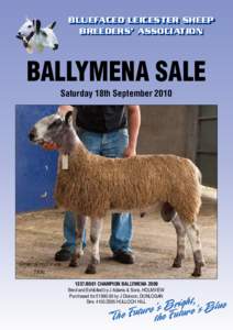 BLUEFACED LEICESTER SHEEP BREEDERS’ ASSOCIATION BALLYMENA SALE Saturday 18th September 2010