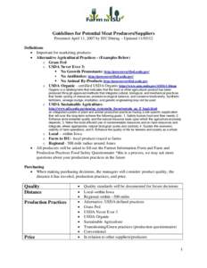 Microsoft Word - Updated Guidelines for Meat, Dairy, & Egg Producers_110512.docx