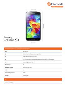 NodeMobile Handset Tech Sheet: Samsung GALAXY S 5