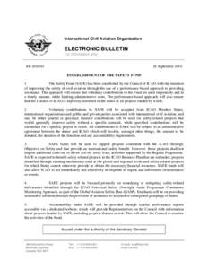 International Civil Aviation Organization  ELECTRONIC BULLETIN For information only EB[removed]