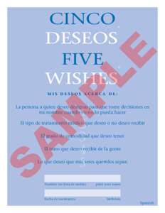 CINCO DESEOS FIVE WISHES  LE