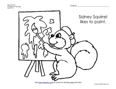 Sidney Squirrel Paints a Picture