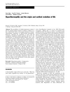 Int Microbiol[removed]: 87–94 DOI[removed]s10123[removed]R EV IE W A RT I C L E  Sara Islas Æ Ana M. Velasco Æ Arturo Becerra