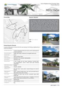 Cairns Neighbourhood Character Study Precinct Brochure REDLYNCH Character Statement