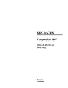 SOCRATES Compendium 1997 Open & Distance Learning  European