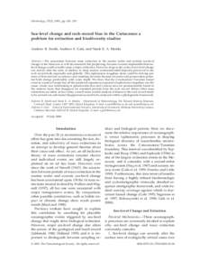 Paleobiology, 27(2), 2001, pp. 241–253  Sea-level change and rock-record bias in the Cretaceous: a problem for extinction and biodiversity studies Andrew B. Smith, Andrew S. Gale, and Neale E. A. Monks