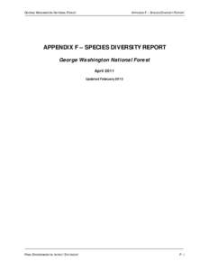 Environmental Impact Statement Appendices for the Revised Land and Resource Management George Washington National Forest 2014