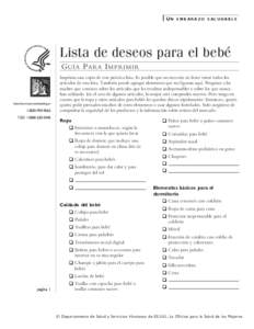 Lista de deseos para el bebé