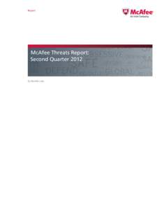 Report  McAfee Threats Report: Second Quarter[removed]By McAfee Labs