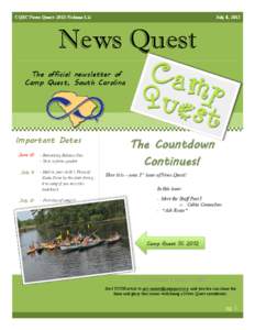 CQSC News Quest- 2013:Volume I.ii  July 8, 2013 News Quest The official newsletter of