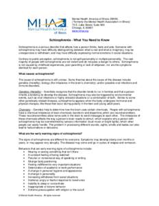 Mental Health America of Illinois (MHAI) (*formerly the Mental Health Association in Illinois) 70 E. Lake Street, Suite 900 Chicago, IL[removed]www.mhai.org