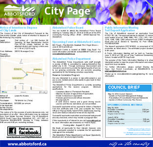 Abbotsford City Council / Abbotsford /  Wisconsin / Abbotsford / Provinces and territories of Canada / Western Canada / British Columbia / Abbotsford Police Department / School District 34 Abbotsford