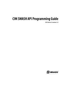 VMware CIM SMASH API Programming Guide
