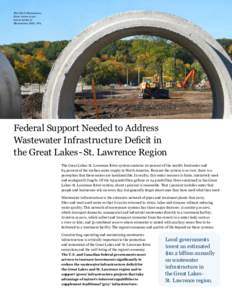 Hart Park Menomonee River storm sewer construction in Menomonee Falls, Wis.  Federal Support Needed to Address
