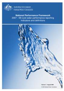 National Performance Framework[removed]Rural Water Performance Indicators and Definitions