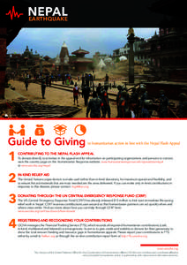 NEPAL EARTHQUAKE Credit: © UNDP Nepal/Laxmi Prasad Ngakhusi  Guide to Giving