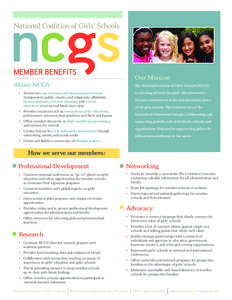 MEMBER BENEFITS  Our Mission About NCGS •