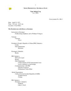 Operation Condor / Henry Kissinger / Richard Nixon / Vietnam War / President of the United States / Politics of the United States / United States / International relations