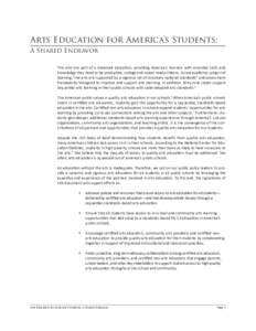 Education in the United States / Education / Education reform / Standards-based education / DC Arts and Humanities Education Collaborative / Art education in the United States / Americans for the Arts / Art education / Music education