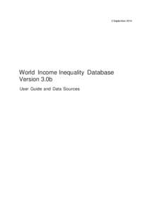 2 SeptemberWorld Income Inequality Database Version 3.0b User Guide and Data Sources