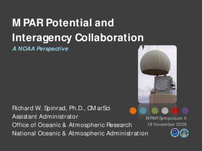 MPAR Potential and  Interagency Collaboration