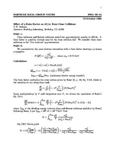 1  PARTICLE DATA GROUP NOTES PDG{93{04 19 October 1993