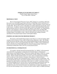 Earth / National Environmental Policy Act / United States Environmental Protection Agency / Environmental impact assessment / Chino Hills /  California / California State Route 142 / Noise regulation / Electronic Arts / Environment / Impact assessment / Prediction