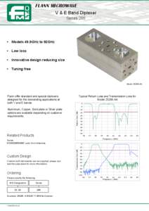 FLANN MICROWAVE V & E Band Diplexer Series 286 •	 Models 49.9GHz to 92GHz	 •	 Low loss