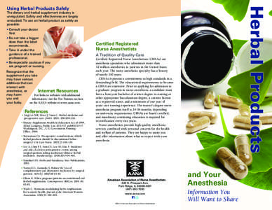 Herbal Products and Your Anesthesia