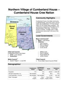 Northern Village of Cumberland House – Cumberland House Cree Nation Community Highlights Athabasca Boreal West